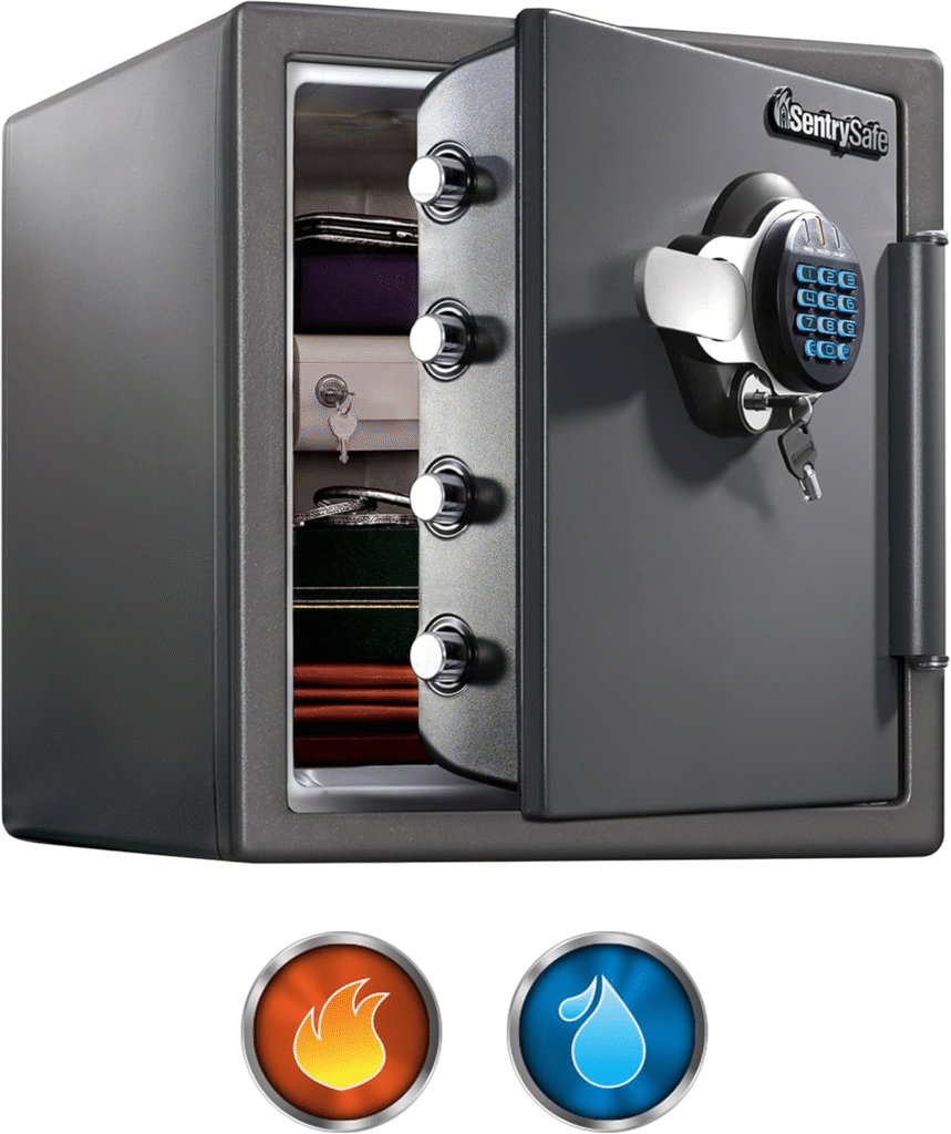 Affordable Security Products for the Office: SentrySafe Waterproof and Fireproof Digital Safe (SFW123GDC)